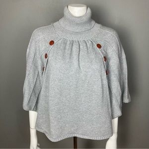 Urchin silver metallic poncho sweater